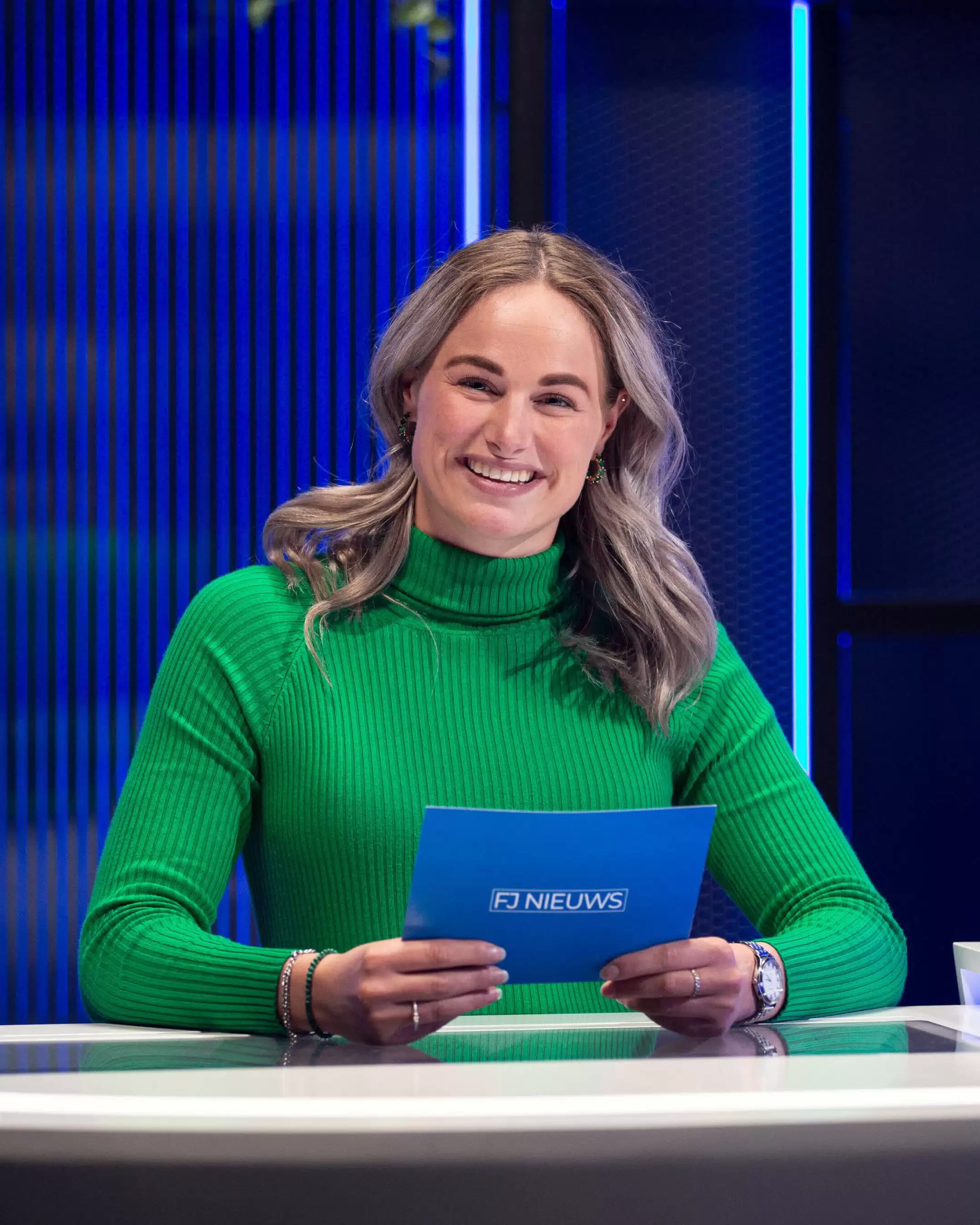 Student van opleiding Journalistiek is aan het oefenen