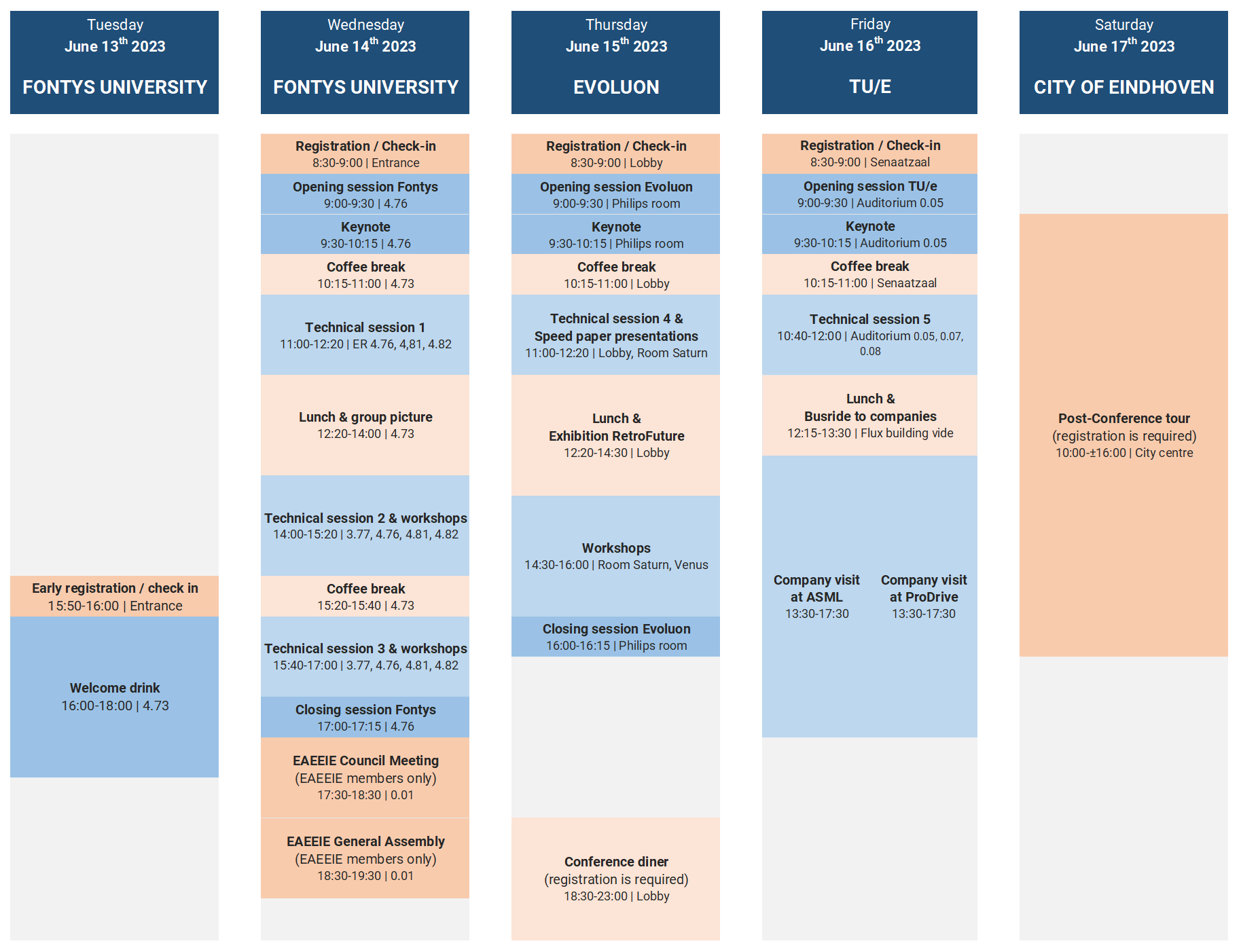 Programme Schedule EAEEIE 2023