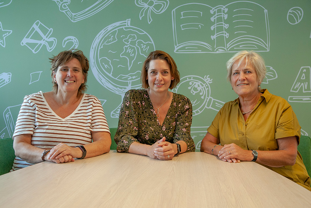 v.l.n.r. Ilonka van der Sommen, Linda van den Bergh, Karin Diemel