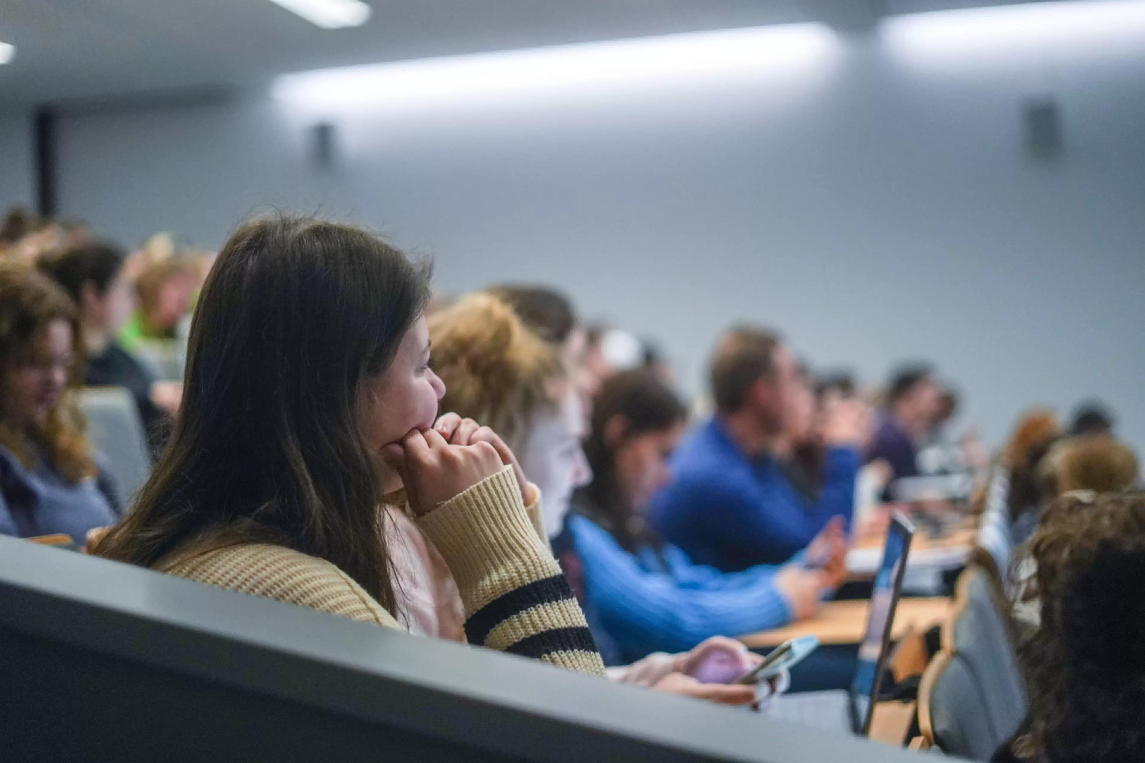 Studenten in een collegezaal
