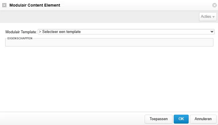 Afbeelding 4: Modulair Content Element template