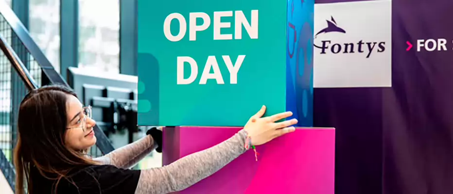 Sfeerafbeelding open dag Fontys ICT