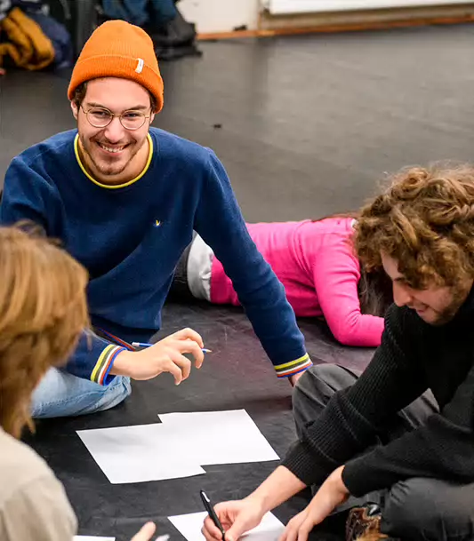 Arts students chatting