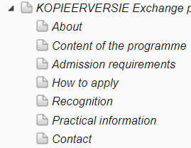 Sitestructuur exchange programme (EN)
