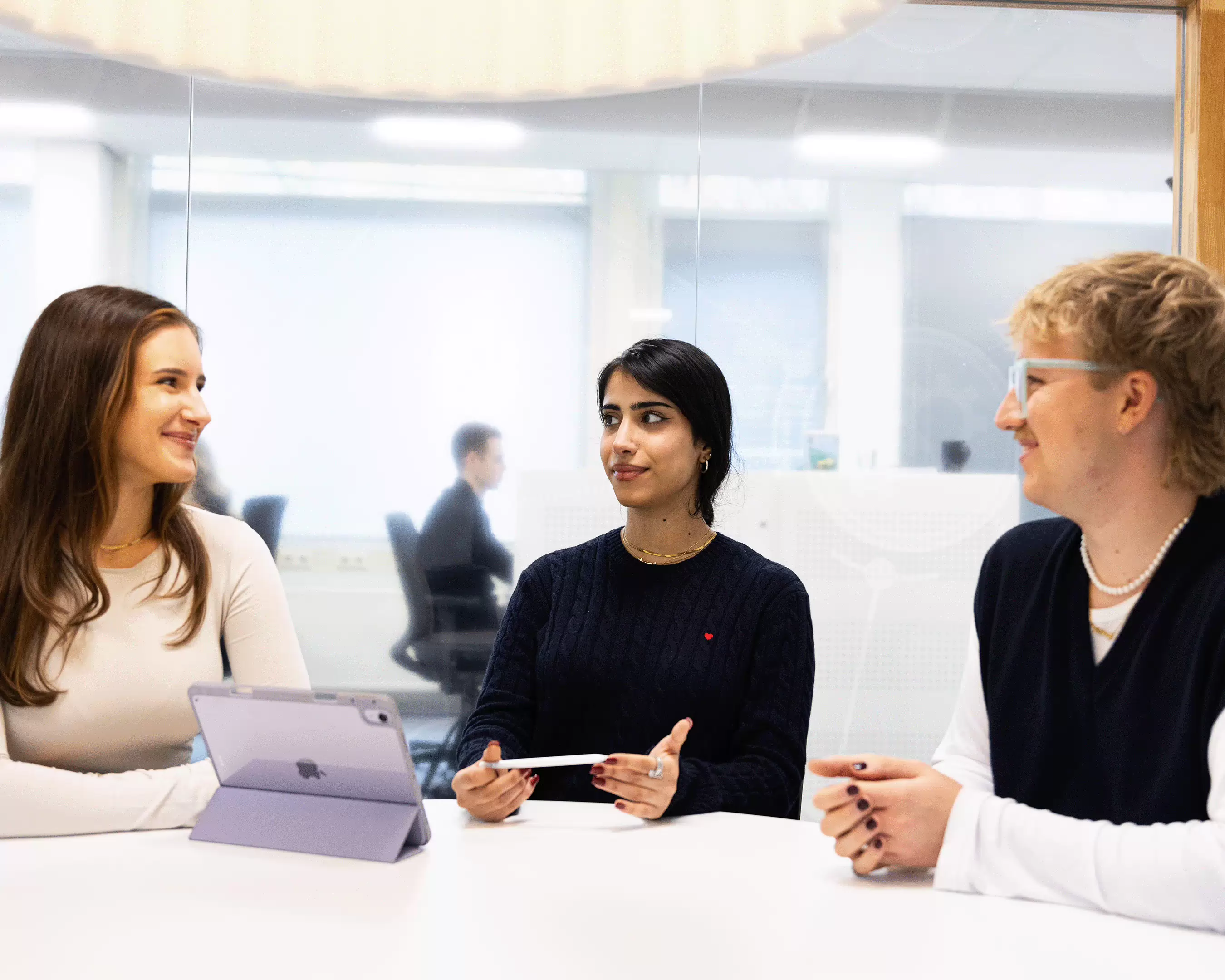Students working together at a joint project
