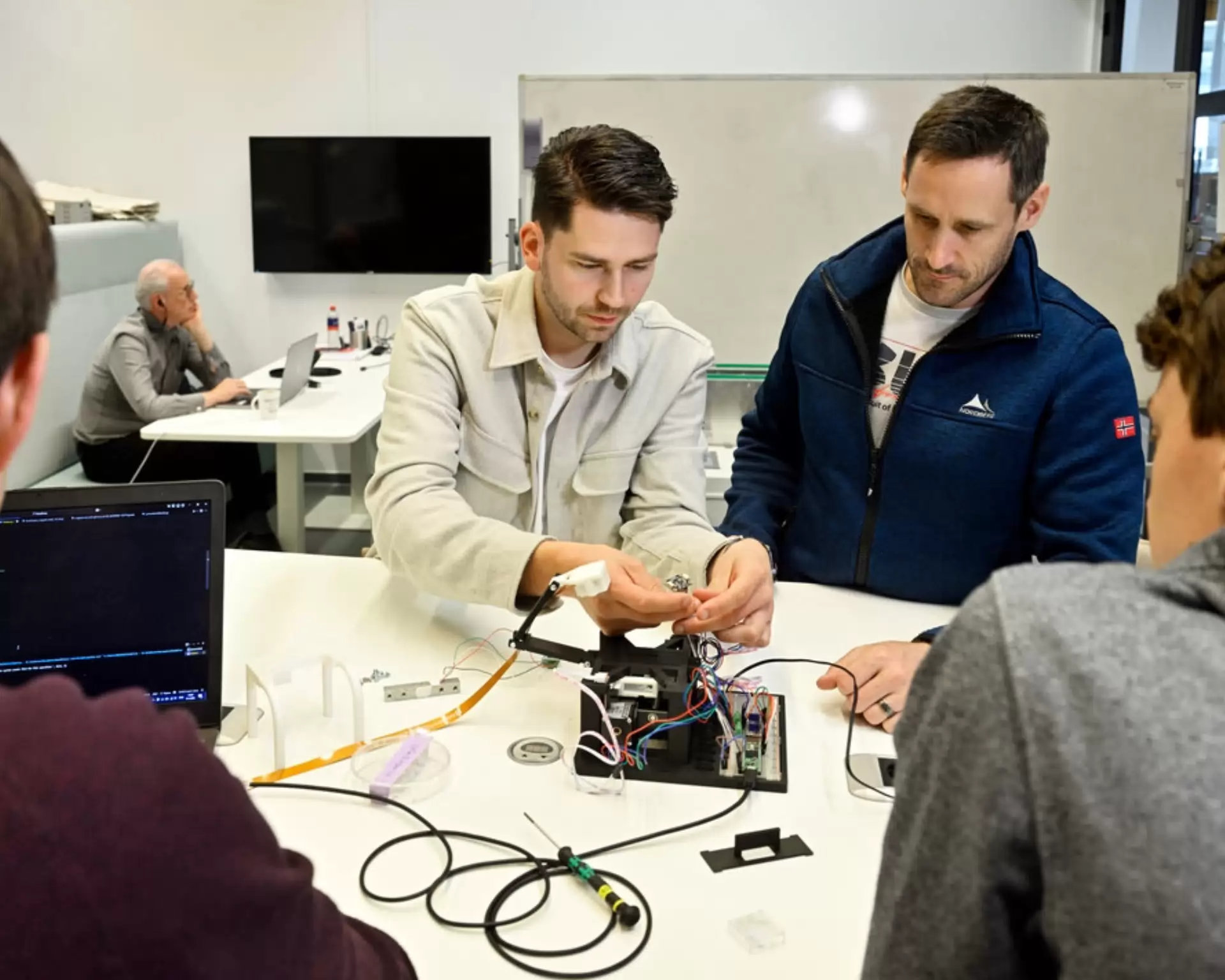 Students work at master projects