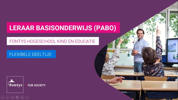 Voorbeeld van de presentatie pabo deeltijd