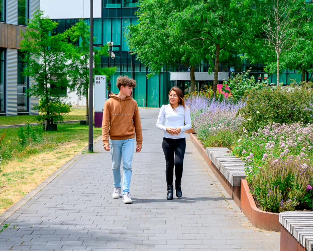 Commerciële Economie studenten in gesprek