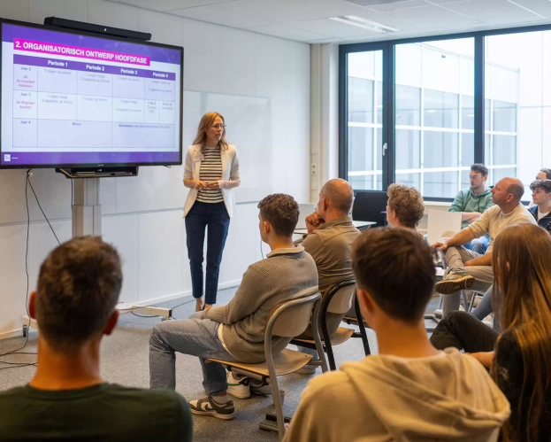 Studenten tijdens open dag