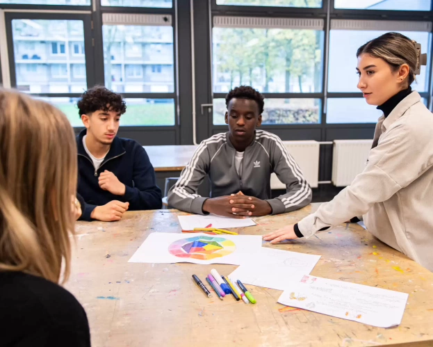 Student voor de groep