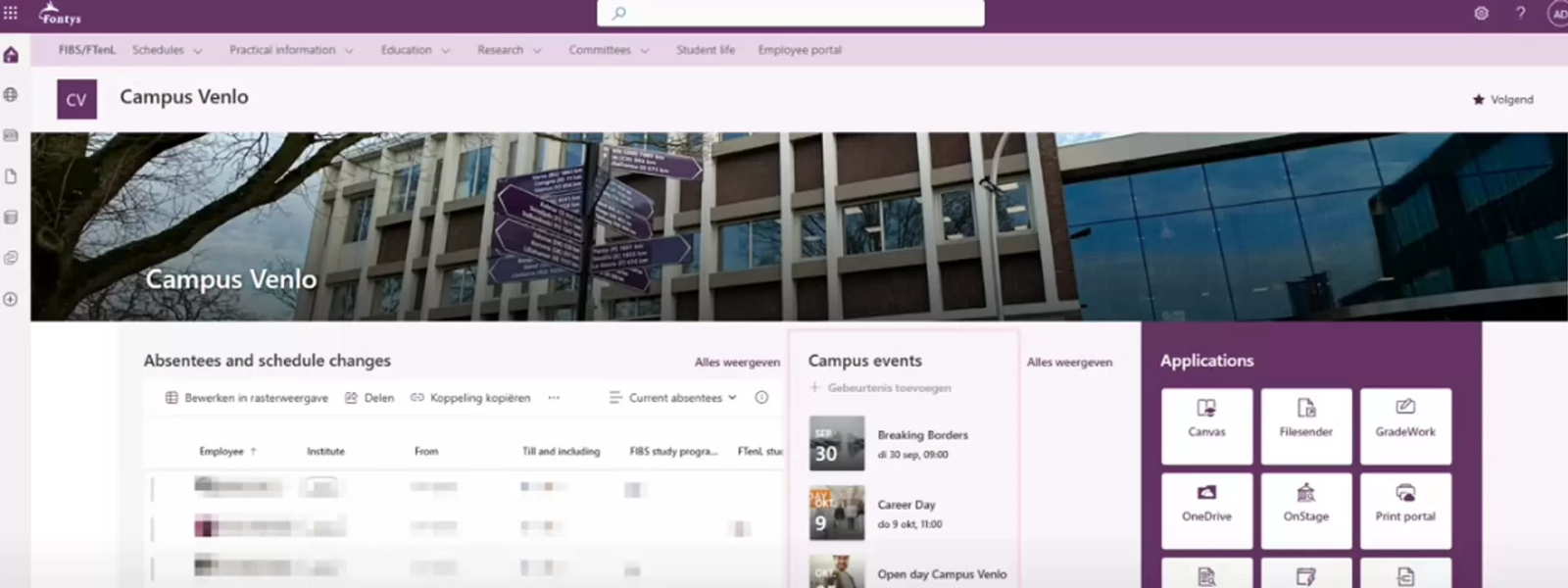 Placeholder for Fontys video